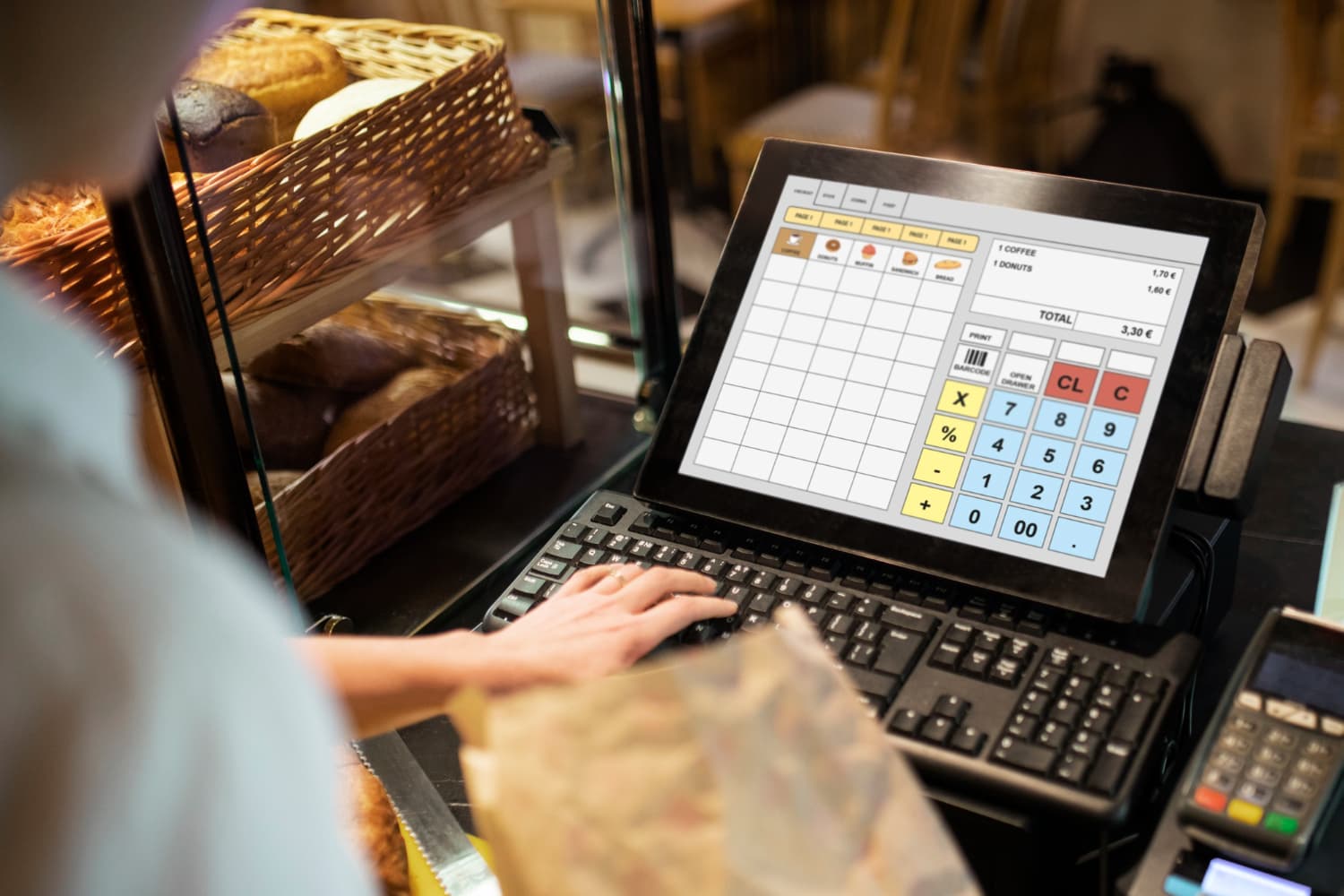 ScanSewa's Smart Billing Software generating an invoice on a tablet